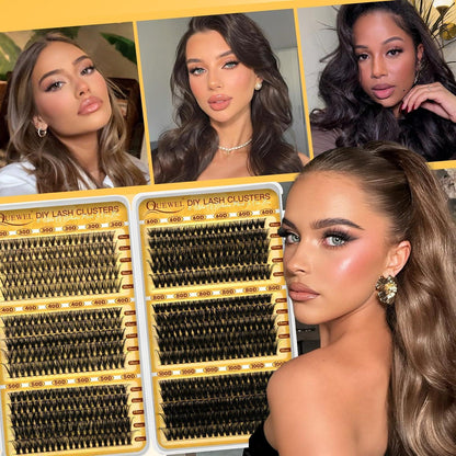 Wimpern-Extensions Set 10-18mm | Lash Kit mit Kleber & Pinzette