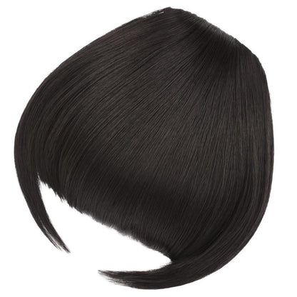 Clip-in Pony – Synthetische Flat Bangs in Tiefbraun