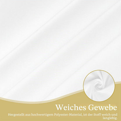 10x Biertisch Tischdecke Weiß 250x100cm – Wasserabweisend & Waschbar
