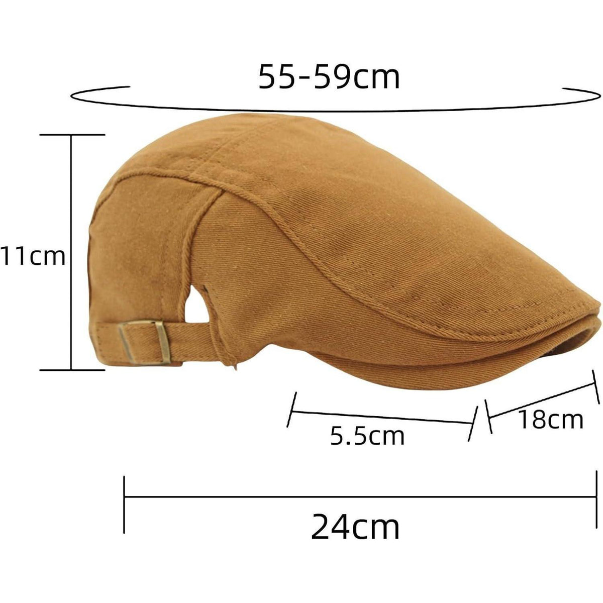 Schiebermütze Herren Damen – Verstellbare Flatcap im Retro-Stil