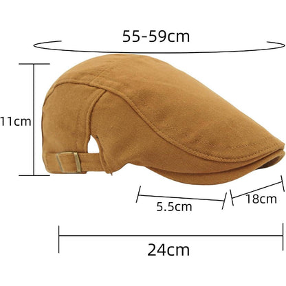 Schiebermütze Herren Damen – Verstellbare Flatcap im Retro-Stil