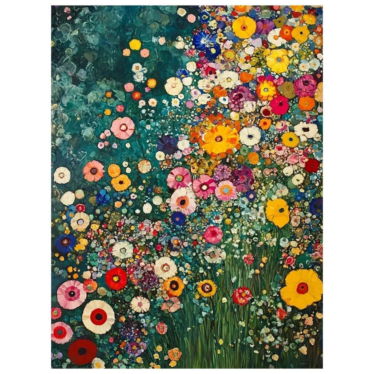 5D Diamond Painting Blumenwiese – Vollbohrer Bastelset 30x40cm