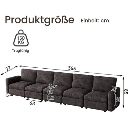 Modulares Samtsofa mit Stauraum – Flexibel & Komfortabel