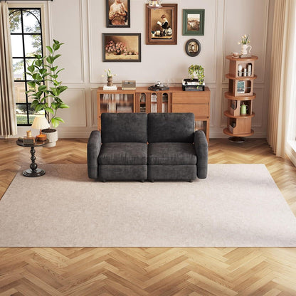 Modulares Samtsofa mit Stauraum – Flexibel & Komfortabel