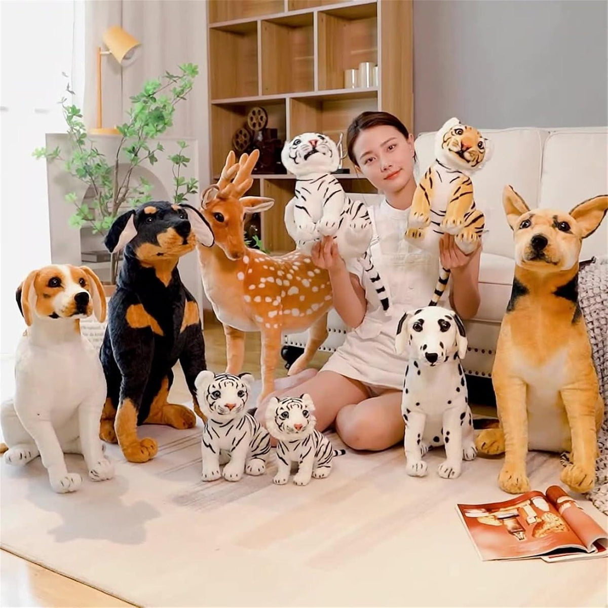 Lebensechter Plüschhund Deutsche Schäferhunde 40cm