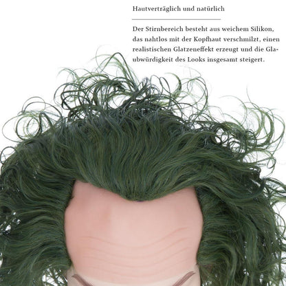 Dunkelgrüne Glatze Perücke – Cosplay & Halloween Kostüm