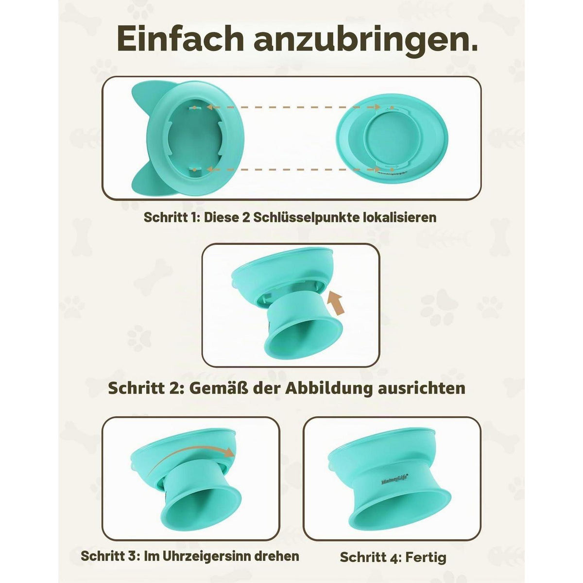 Erhöhter Katzennapf Set 2er-Pack PinkGreen