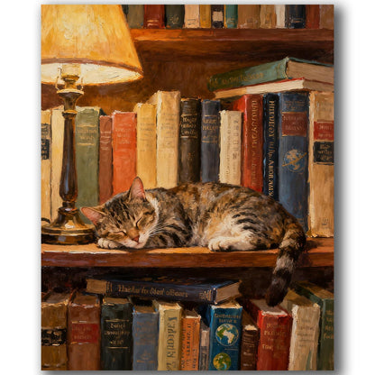 Malen nach Zahlen Erwachsene Faule Katze 40x50cm