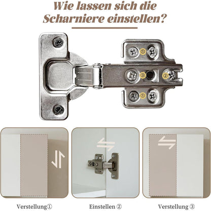 Küchenwagen mit Klappplatte & Schublade – Mobile Kücheninsel Weiß