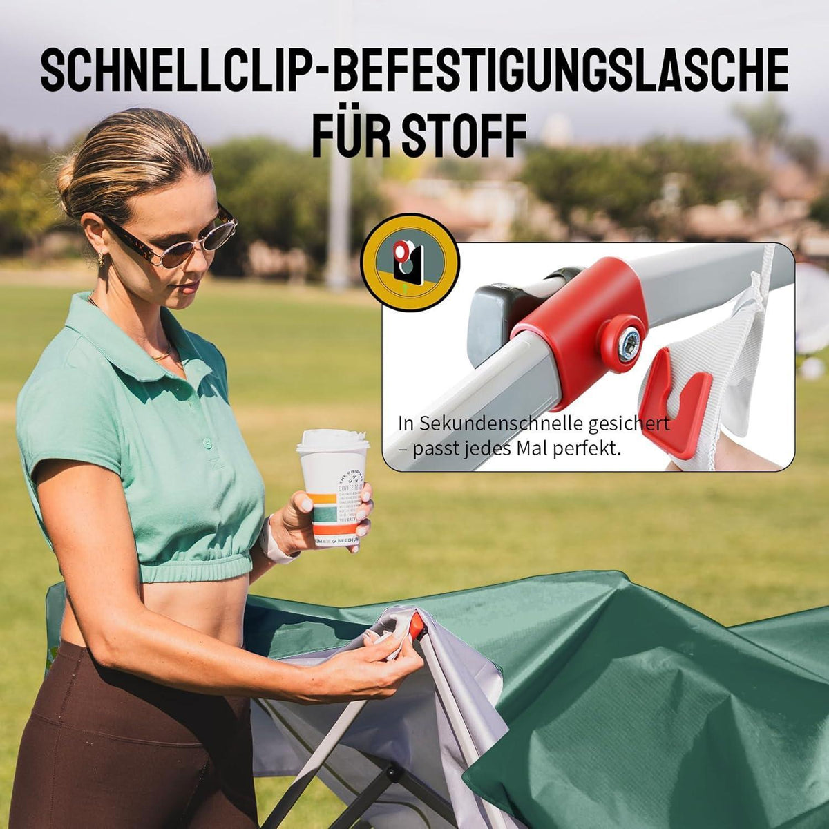 3x3m Faltpavillon wasserdicht mit Seitenwänden & UV-Schutz