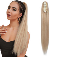 Echthaar Zopf Extension 35cm Ascheblond/Blond mit Clip