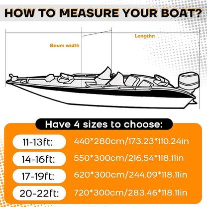 Wasserdichte Bootsplane 20-22ft – Abdeckplane für Ihr Boot