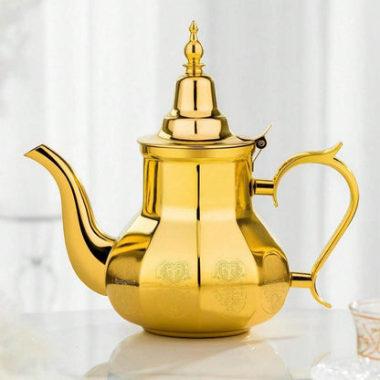Marokkanische Teekanne Edelstahl 0.7L – Traditioneller Tee-Topf