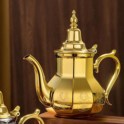 Marokkanische Teekanne Edelstahl 0.7L – Traditioneller Tee-Topf