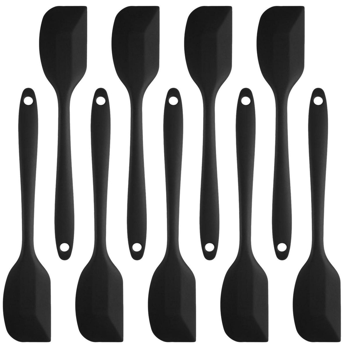 9er Set Silikon Schaber | Spatel & Löffel für Küche & Backen