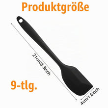 9er Set Silikon Schaber | Spatel & Löffel für Küche & Backen