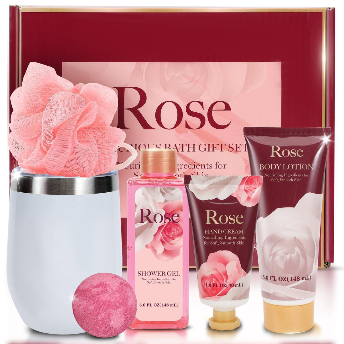 Rosen Duft Wellness Geschenkset 6tlg. für Frauen
