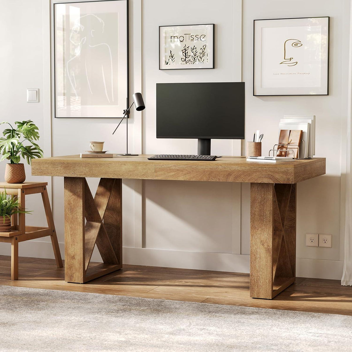Tribesigns Schreibtisch 160x80cm – Bürotisch für Homeoffice