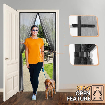 Fliegengitter Tür 85x190 cm – Magnet, Bohren Frei, Für Balkon & Terrasse