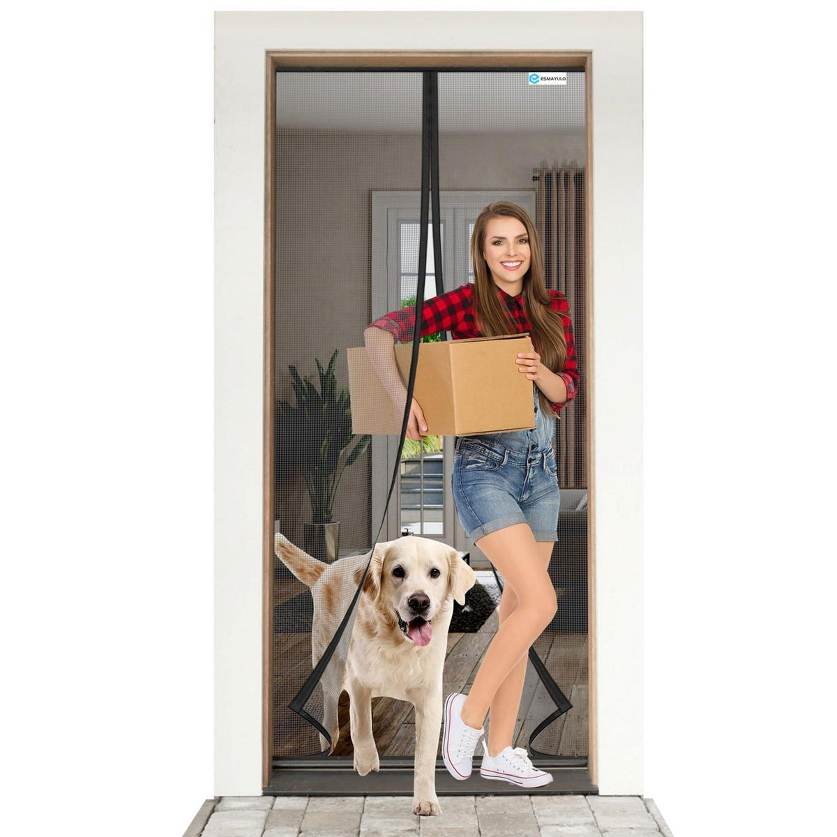 Magnetvorhang 100x240 cm – Fliegengitter ohne Bohren