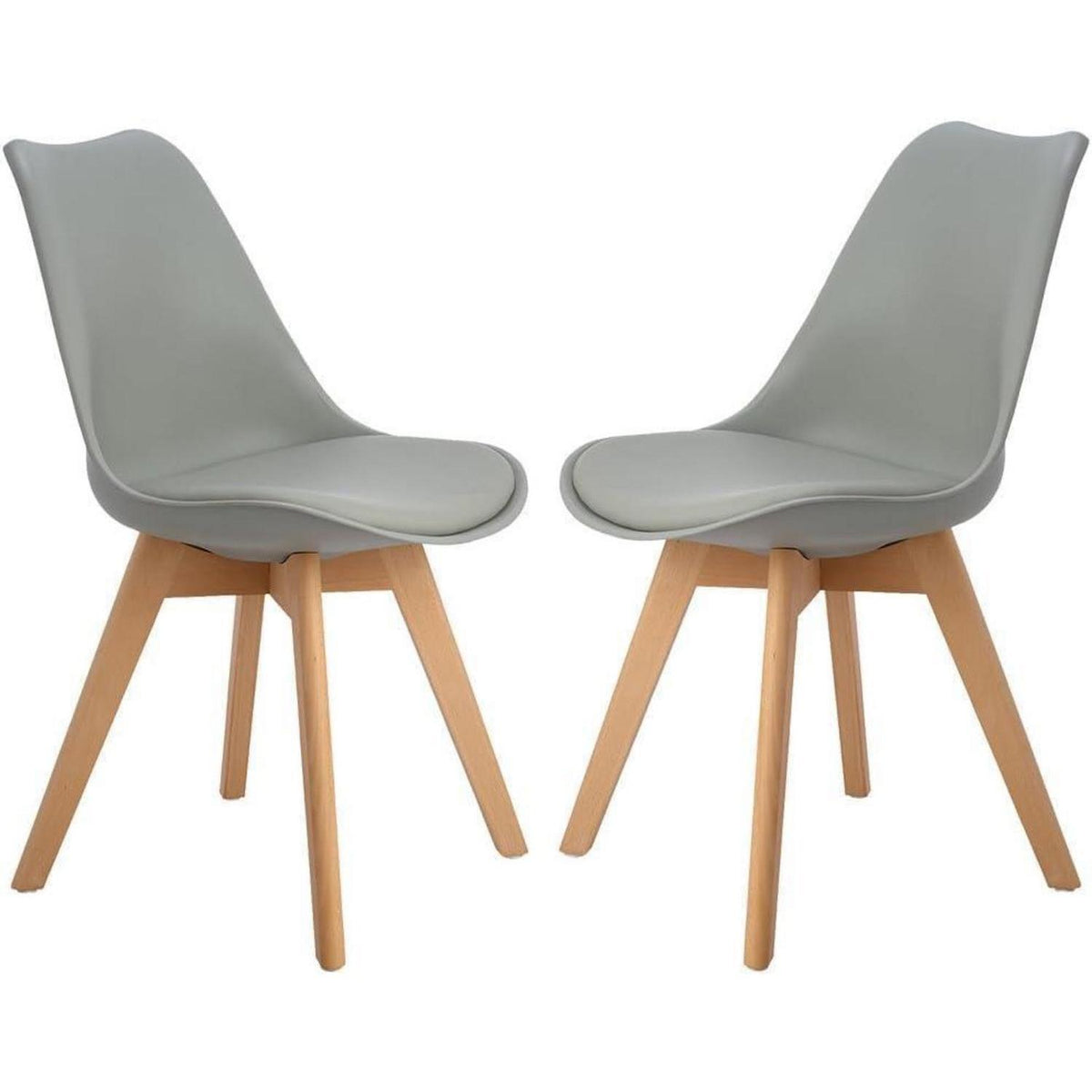 Esstisch Set 120cm mit 2 Grau Buche Stühlen