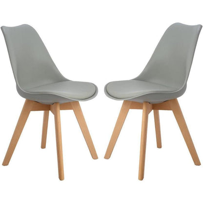 Esstisch Set 120cm mit 2 Grau Buche Stühlen