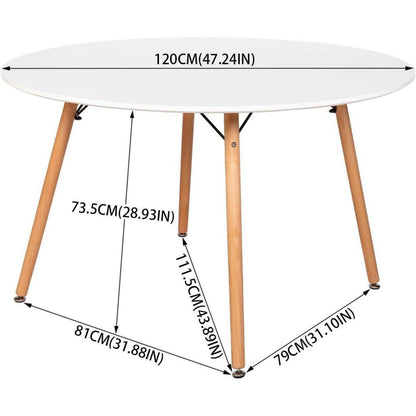 Esstisch Set 120cm mit 2 skandinavischen Stühlen