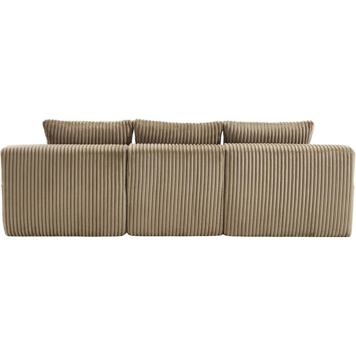 Cordo L-Form Sofa Khaki – Eckcouch mit Getränkehaltern & Taschen