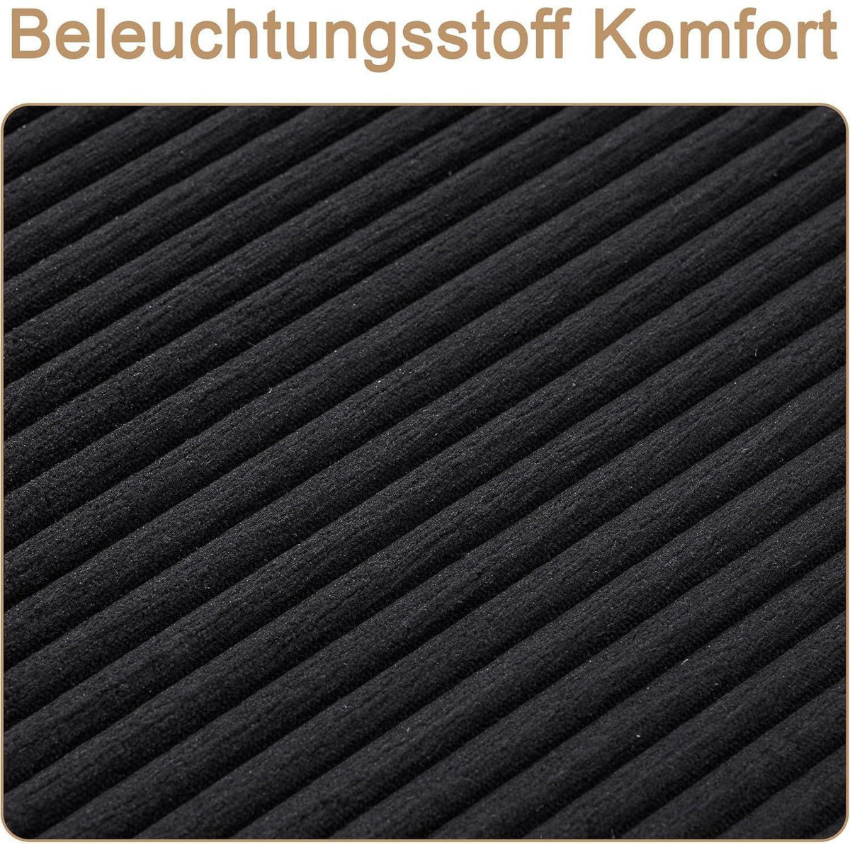 Modernes Cord Schlafsofa mit Memory-Schaum – Schwarz