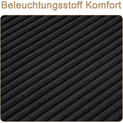 Modernes Cord Schlafsofa mit Memory-Schaum – Schwarz