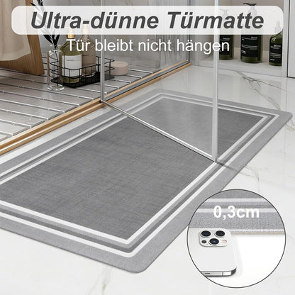 Rutschfeste Badematte Hellgrau 50x80 cm – Schnelltrocknend & Pflegeleicht