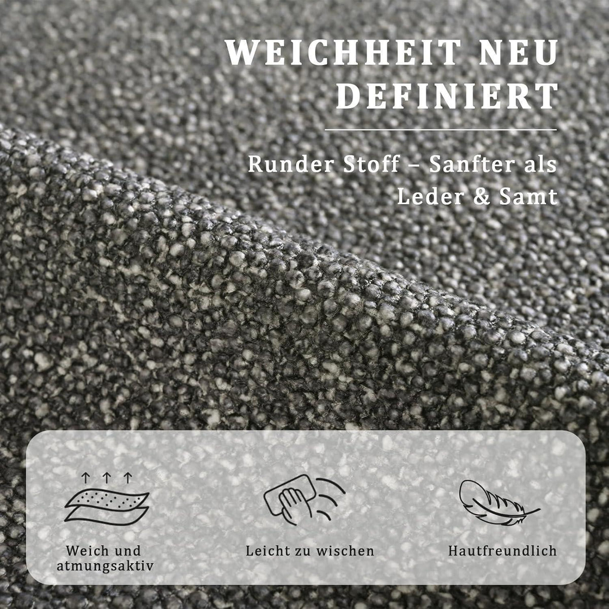 Esszimmerstühle 6er Set Schwarz-Weiß, Samt & Taschenfederkern