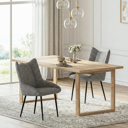 Esszimmerstühle 6er Set Schwarz-Weiß, Samt & Taschenfederkern