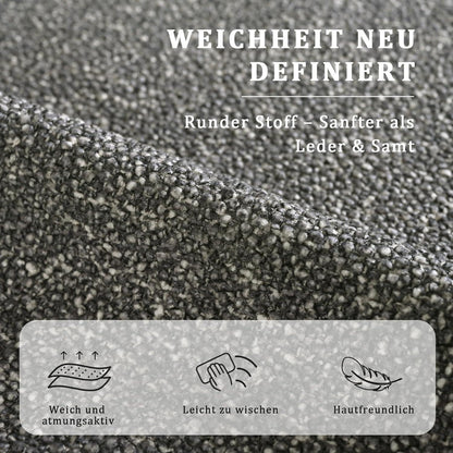 Moderner Esszimmerstuhl Set 4er – Schwarz-Weißer Samtstuhl mit verstellbaren Füßen
