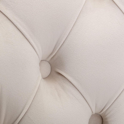 Esszimmerstühle 6er Set, Samt & Chrom, Beige