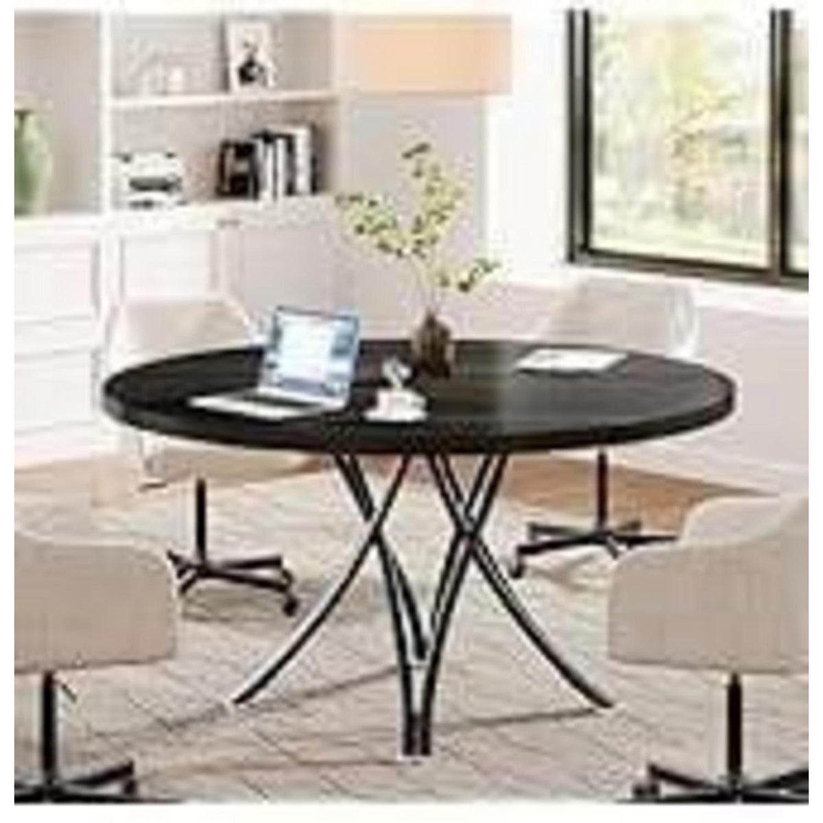 Runder Esstisch Schwarz 120cm – Modern & Stabil