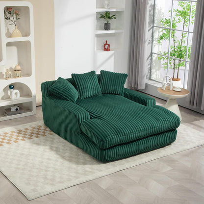 Cloud Sofa: Komfortables Cord Schlafsofa Smaragdgrün