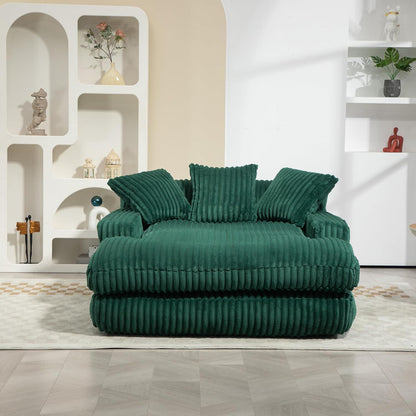 Cloud Sofa: Komfortables Cord Schlafsofa Smaragdgrün