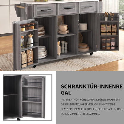 Küchenwagen mit Arbeitsplatte & Rollen – Modern & Flexibel