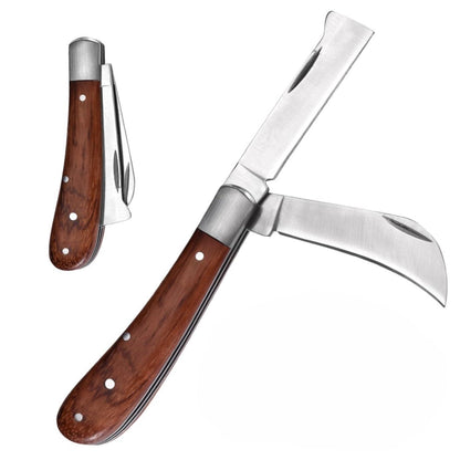 Gartenmesser 2-fach mit Okuliermesser für Veredelung & Beschneiden