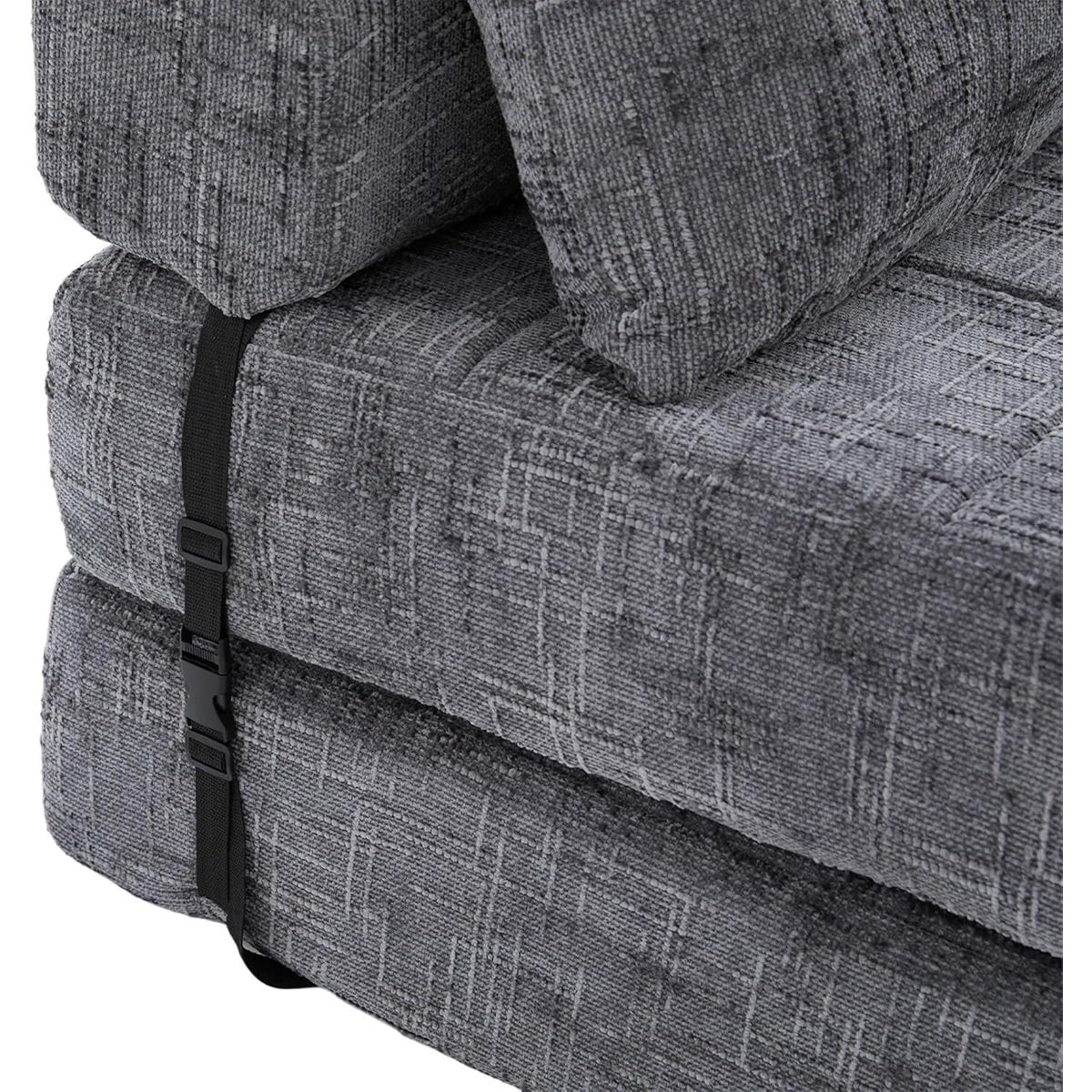 Klappbares Schlafsofa mit Kissen – Grau, Komfort & Platzsparend