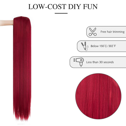 Dunkelrote Lockenperücke Damen 100 cm – Cosplay & Kostüm