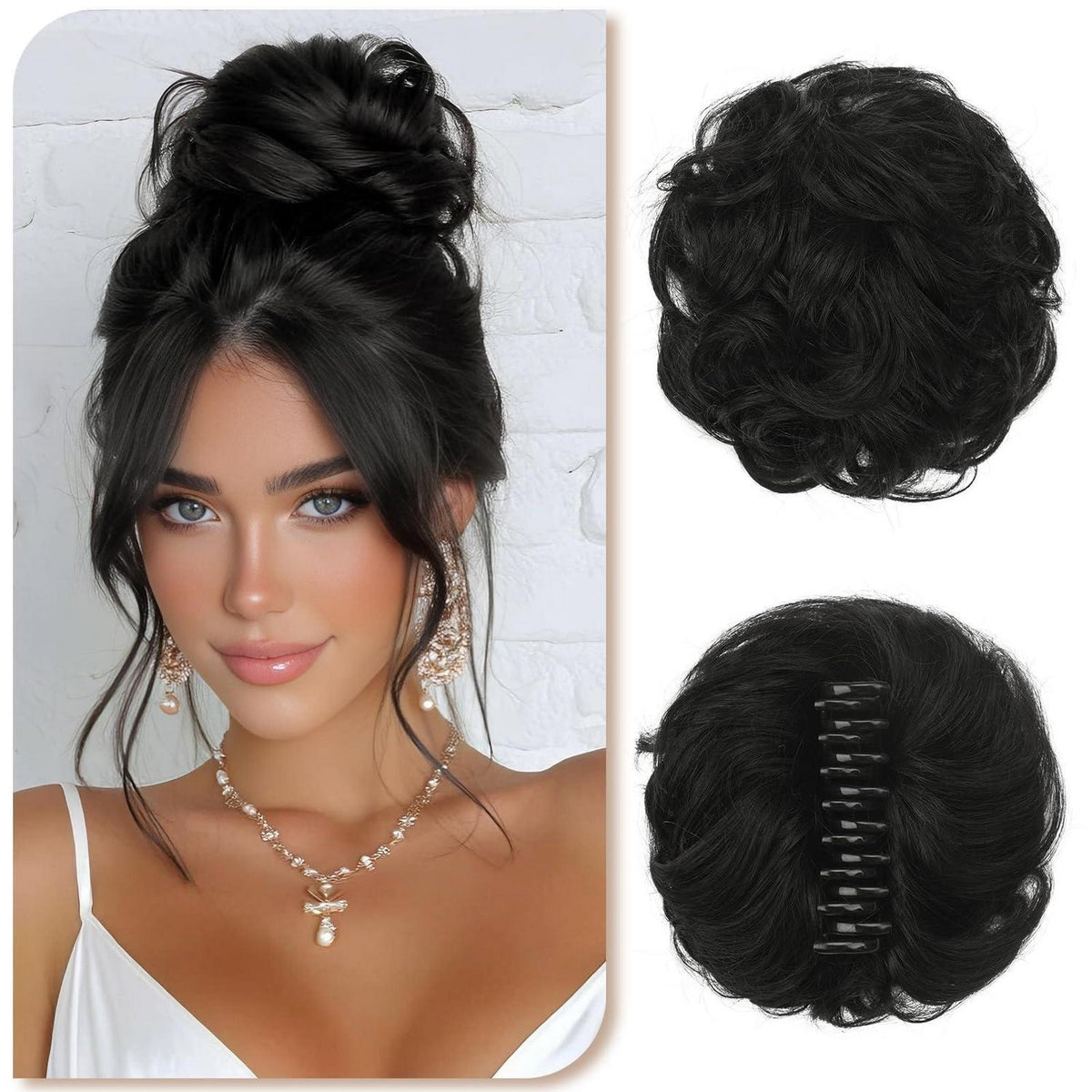 Echthaar Dutt Clip-in – Natürlicher Messy Bun für Damen