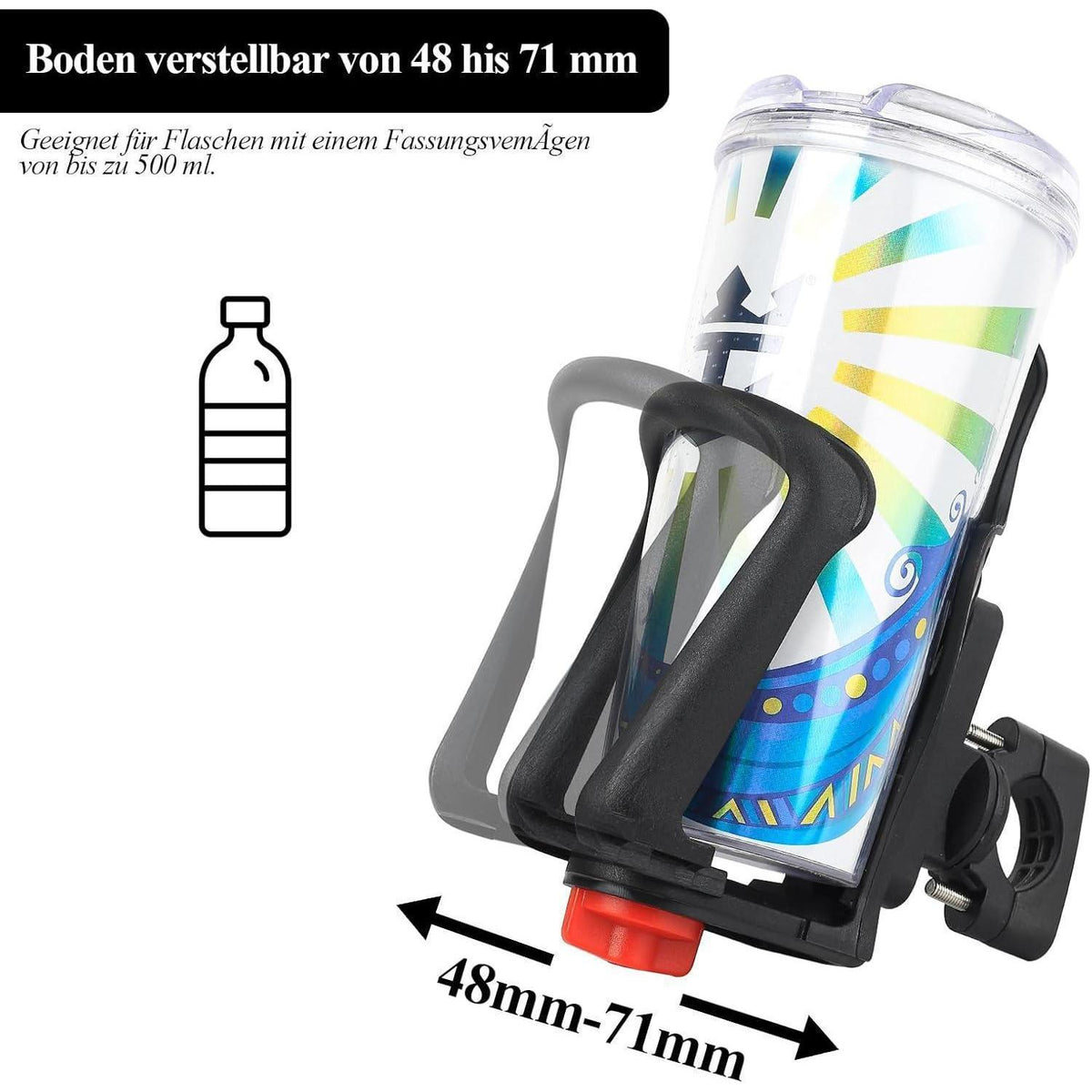 Verstellbarer Fahrradflaschenhalter für Rennrad & Mountainbike