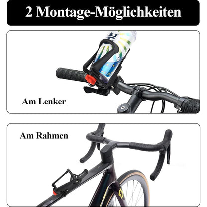 Verstellbarer Fahrradflaschenhalter für Rennrad & Mountainbike