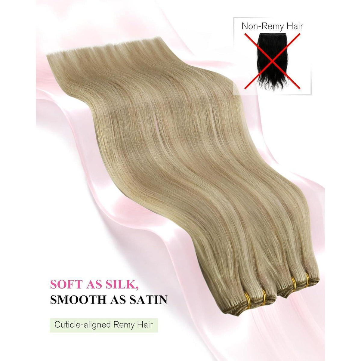 Blond Echthaar Tressen 35cm – Volumenspendend & Langanhaltend