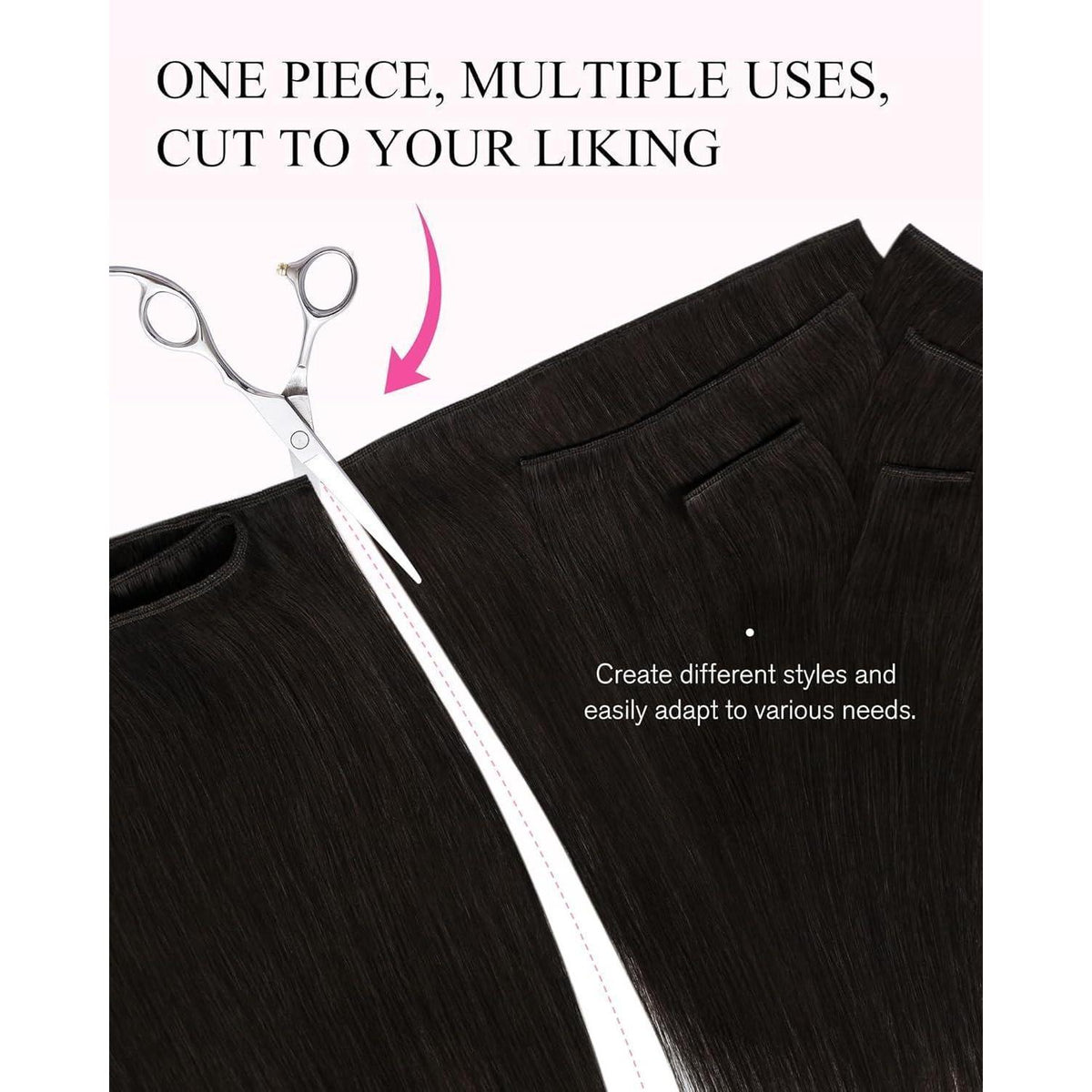 Echthaar Tressen Aschblond 35cm - Remy Weft Extensions