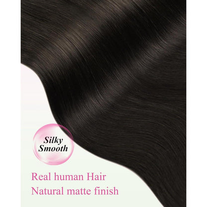 Echthaar Tape-in Extensions Dunkelbraun 35cm 50g
