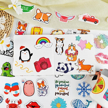 200 Aesthetic Sticker Set – Cute VSCO Aufkleber für Laptop & Co.