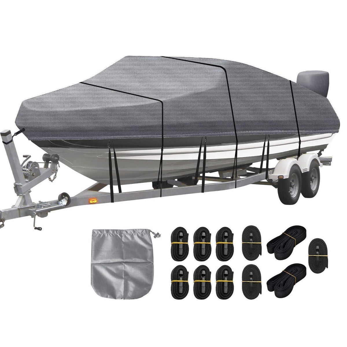 Bootsplane Wasserdicht 20-22ft – Abdeckplane für V-Rumpf Boote